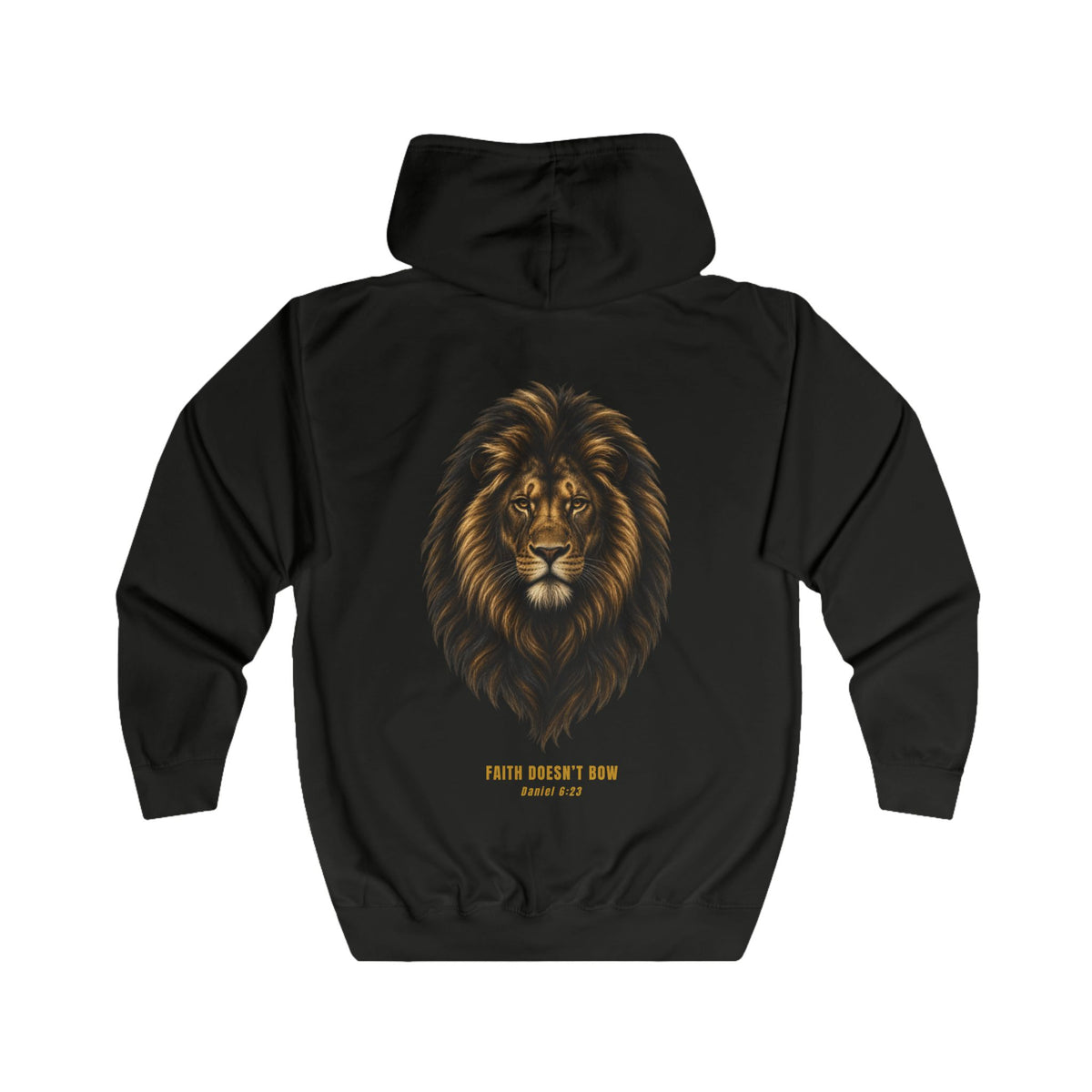 Faith doesn’t bow.  Inspired by Daniel’s unwavering faith in the lions’ den, this hoodie from Daniel Collection 001