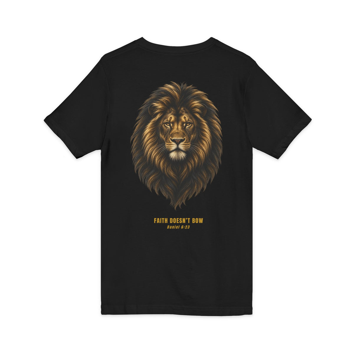 Faith Doesn’t Bow Lion T-Shirt – Daniel 6:23 | Daniel Collection 001