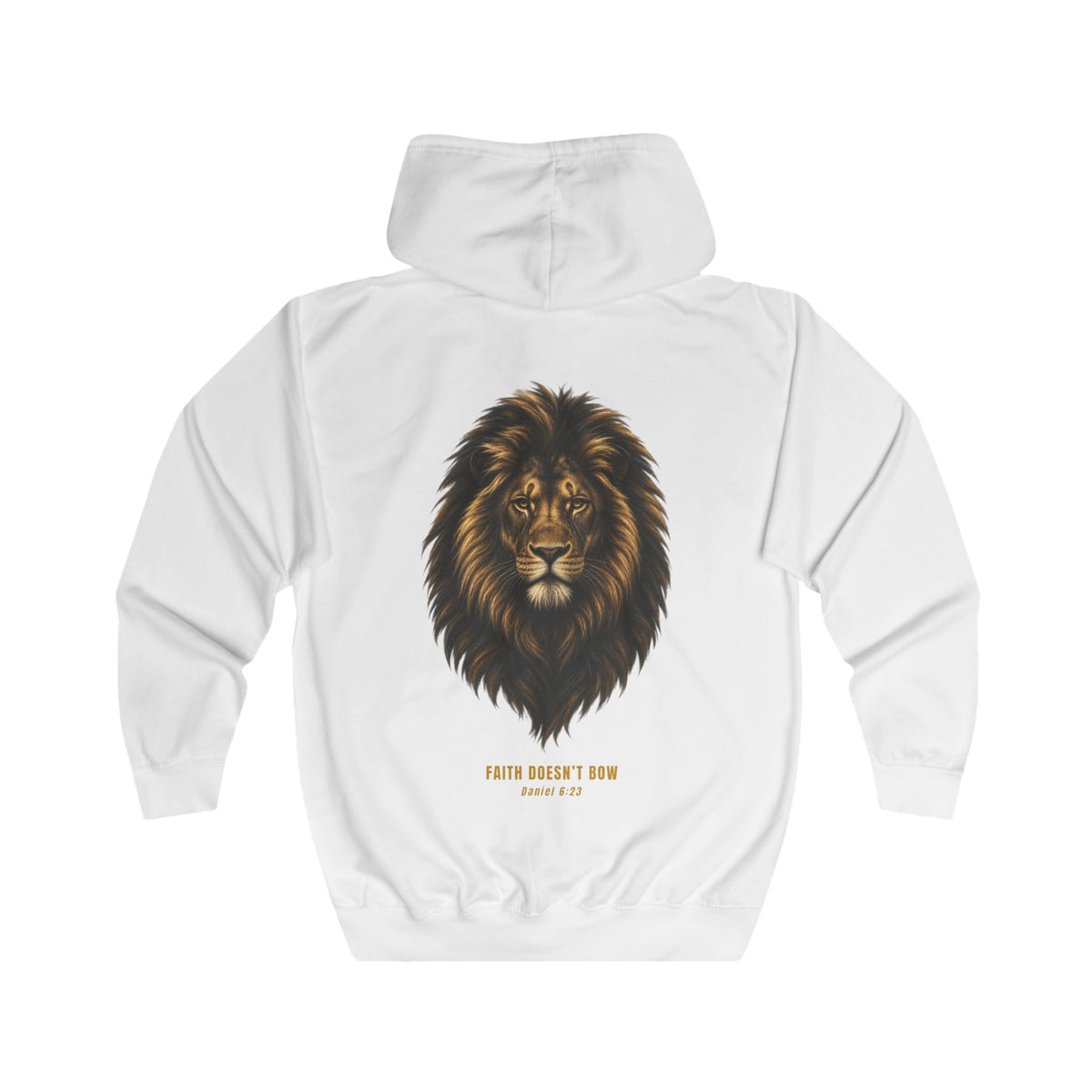Faith doesn’t bow.  Inspired by Daniel’s unwavering faith in the lions’ den, this hoodie from Daniel Collection 001