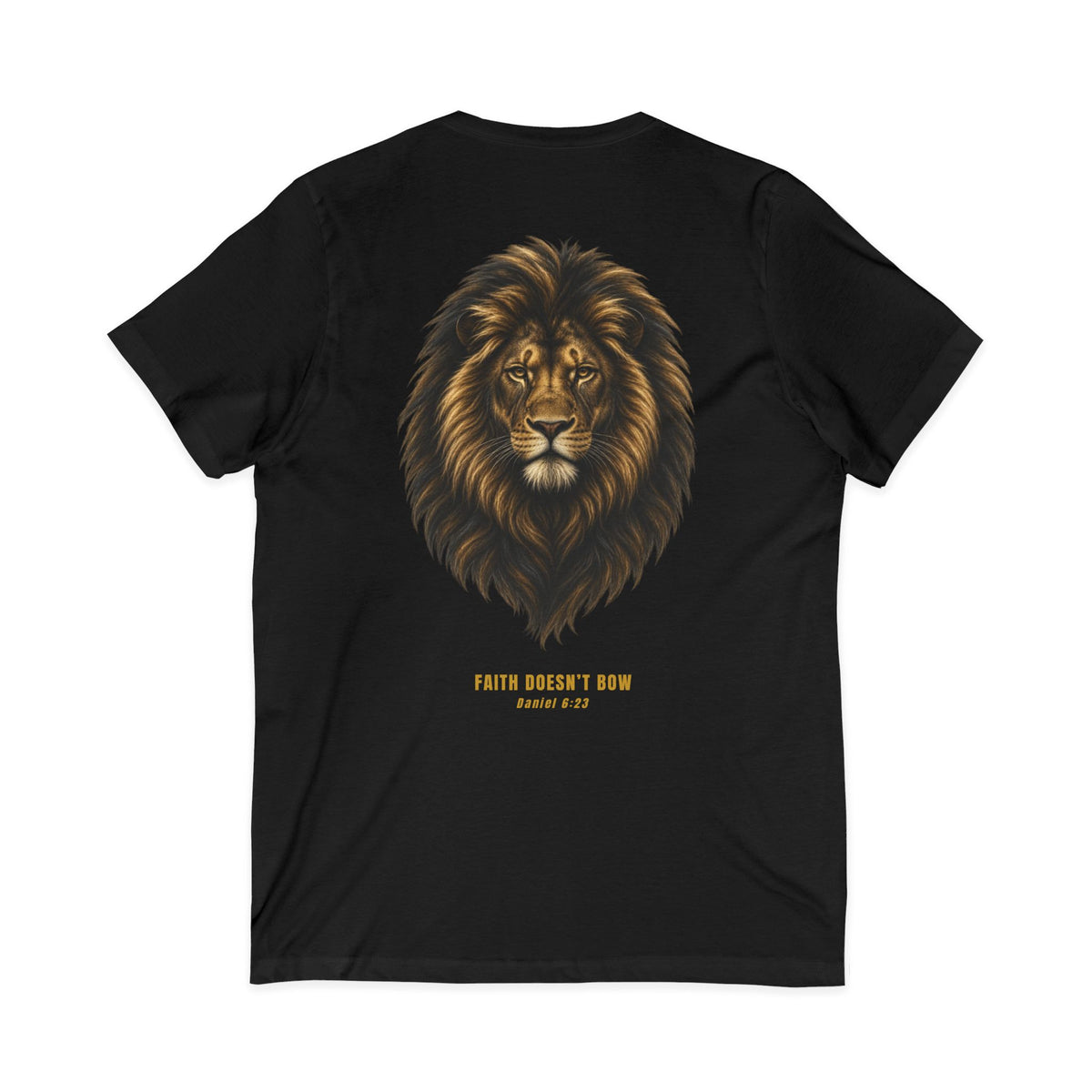 Faith Doesn’t Bow Lion T-Shirt – Daniel 6:23 | Daniel Collection 001