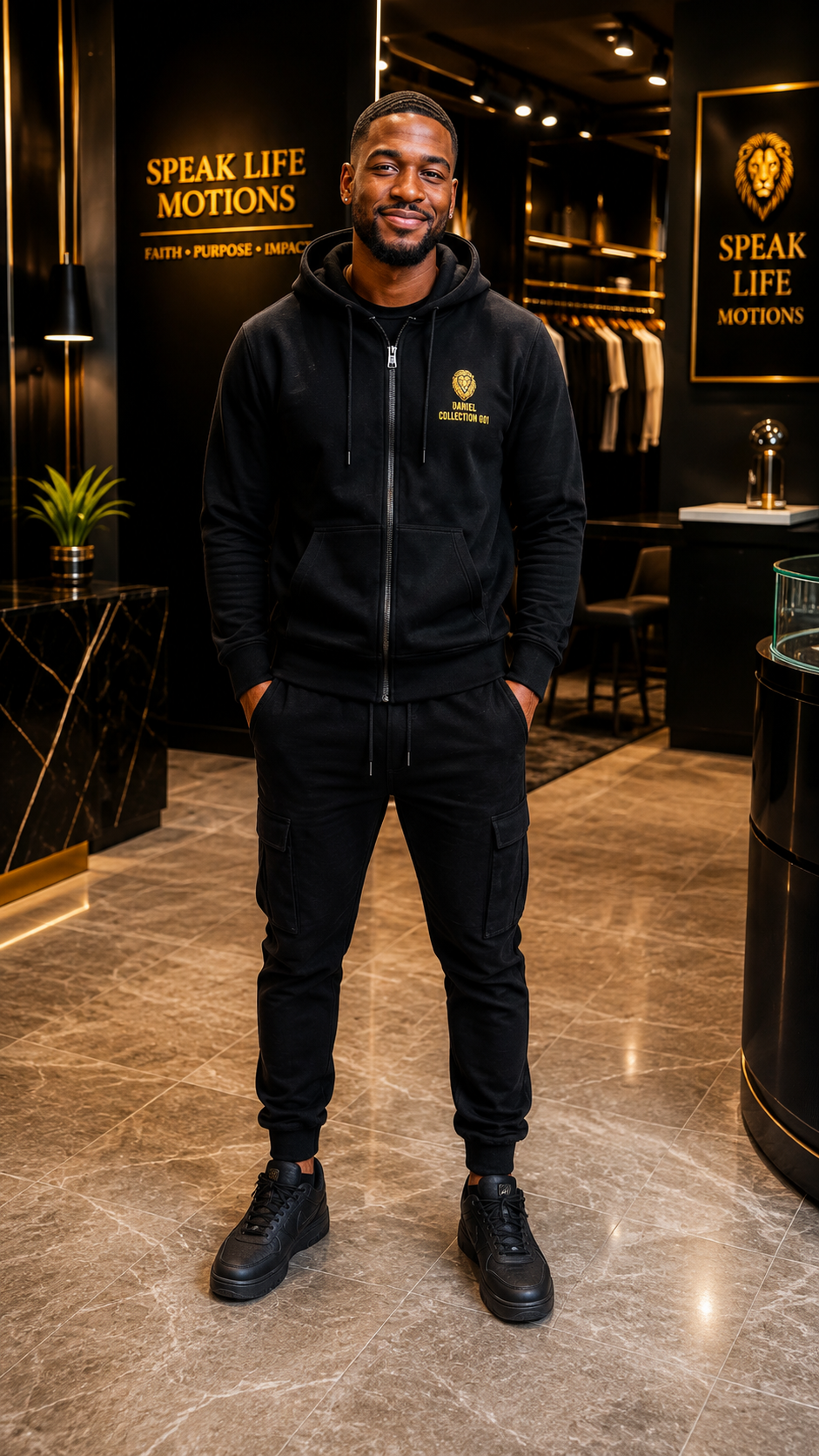 Faith doesn’t bow.  Inspired by Daniel’s unwavering faith in the lions’ den, this hoodie from Daniel Collection 001