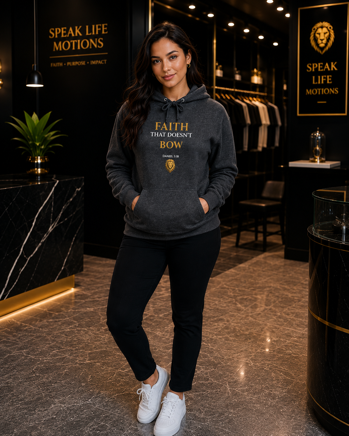 Faith That Doesn’t Bow – Daniel 3:18 | Premium Christian Unisex Adult Hoodie | Speak Life